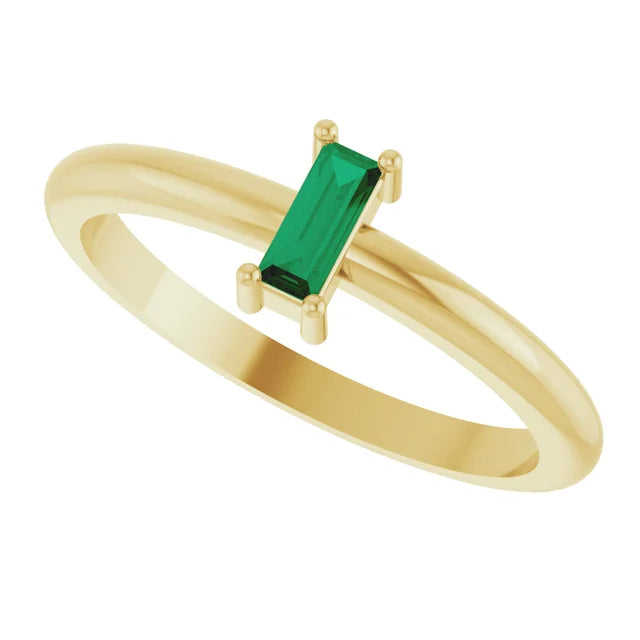 14k Baguette Stone Ring