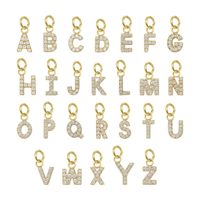 CZ Letter Pendant Necklace image 1