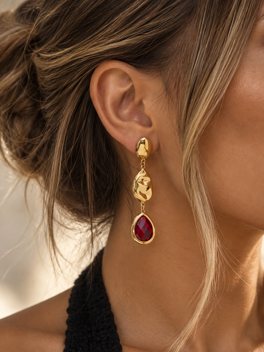 Ruby Drop Earrings