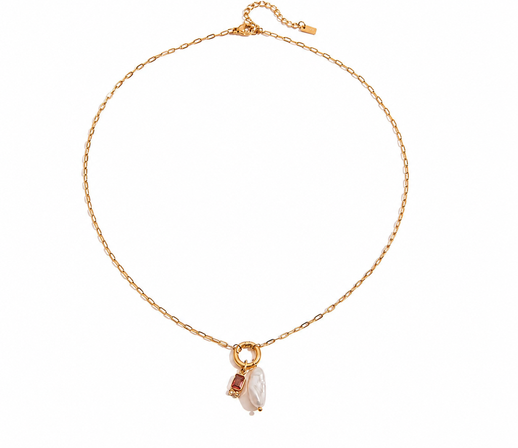 Luna Pearl Birthstone Necklace