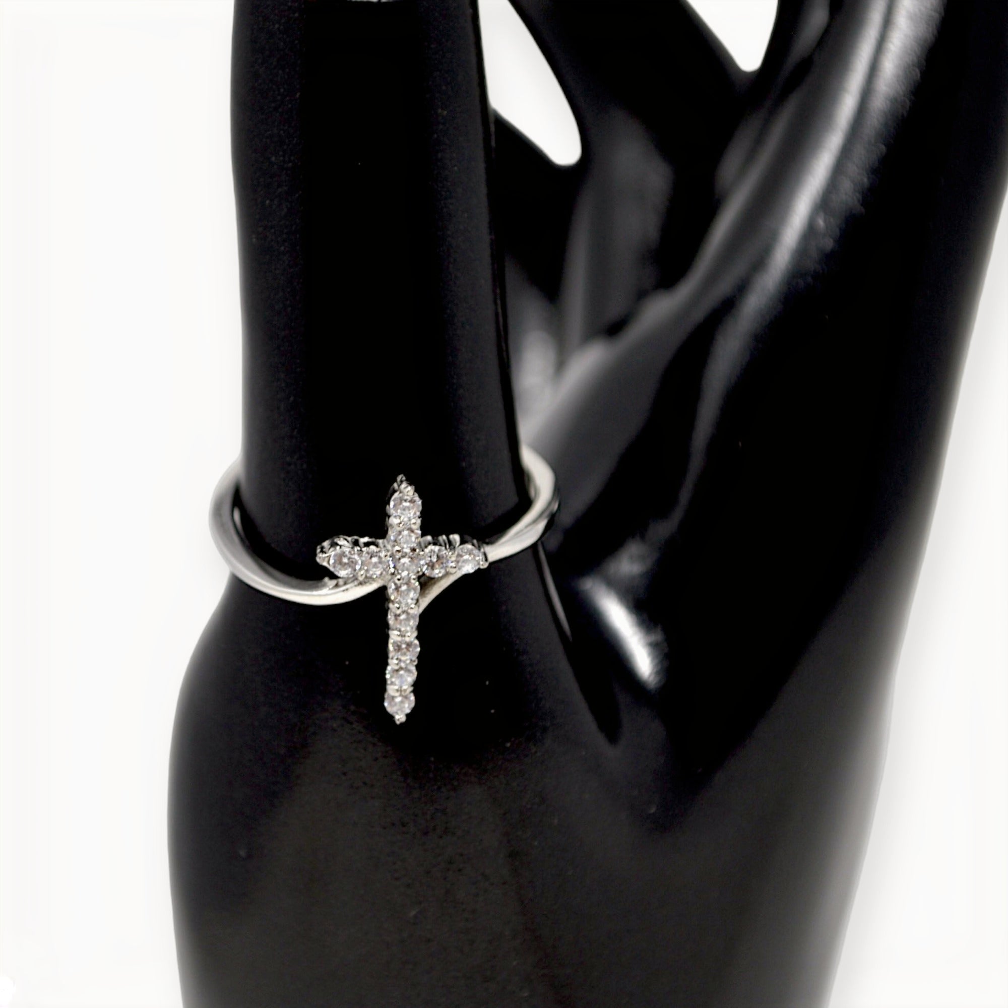 Radiant Faith CZ Cross Ring image 1