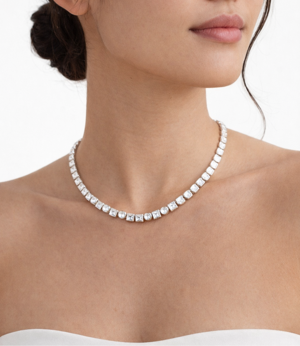 Dual Radiance Tennis Necklace