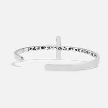 Faith & Strength Cross Cuff