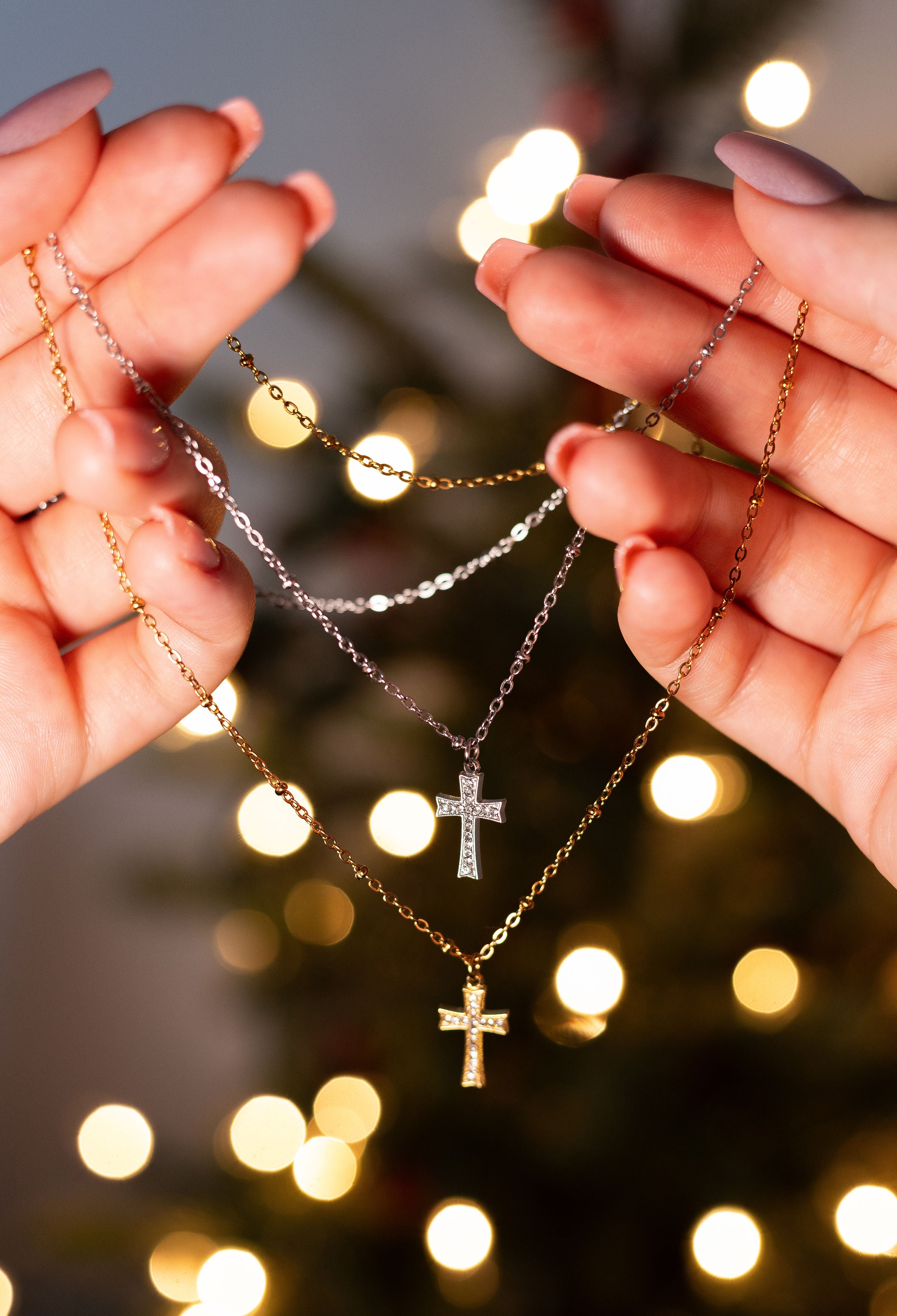 Faith CZ Cross Necklace