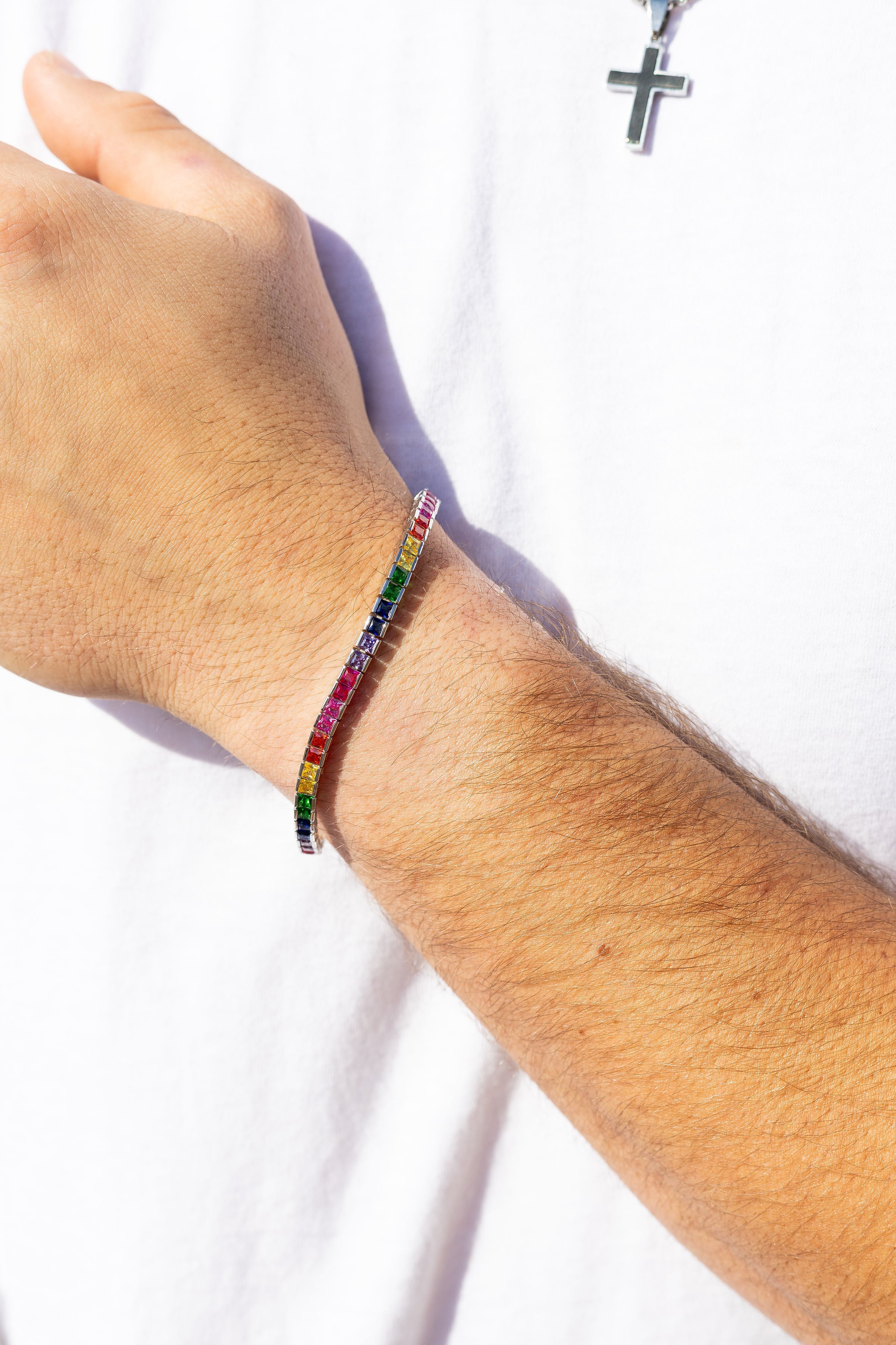 Prism Luxe Rainbow Tennis Bracelet