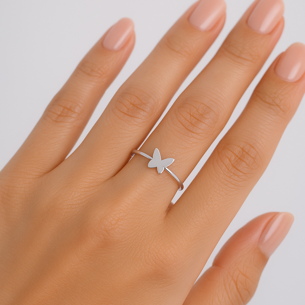 Fluttering Beauty Stacking Ring
