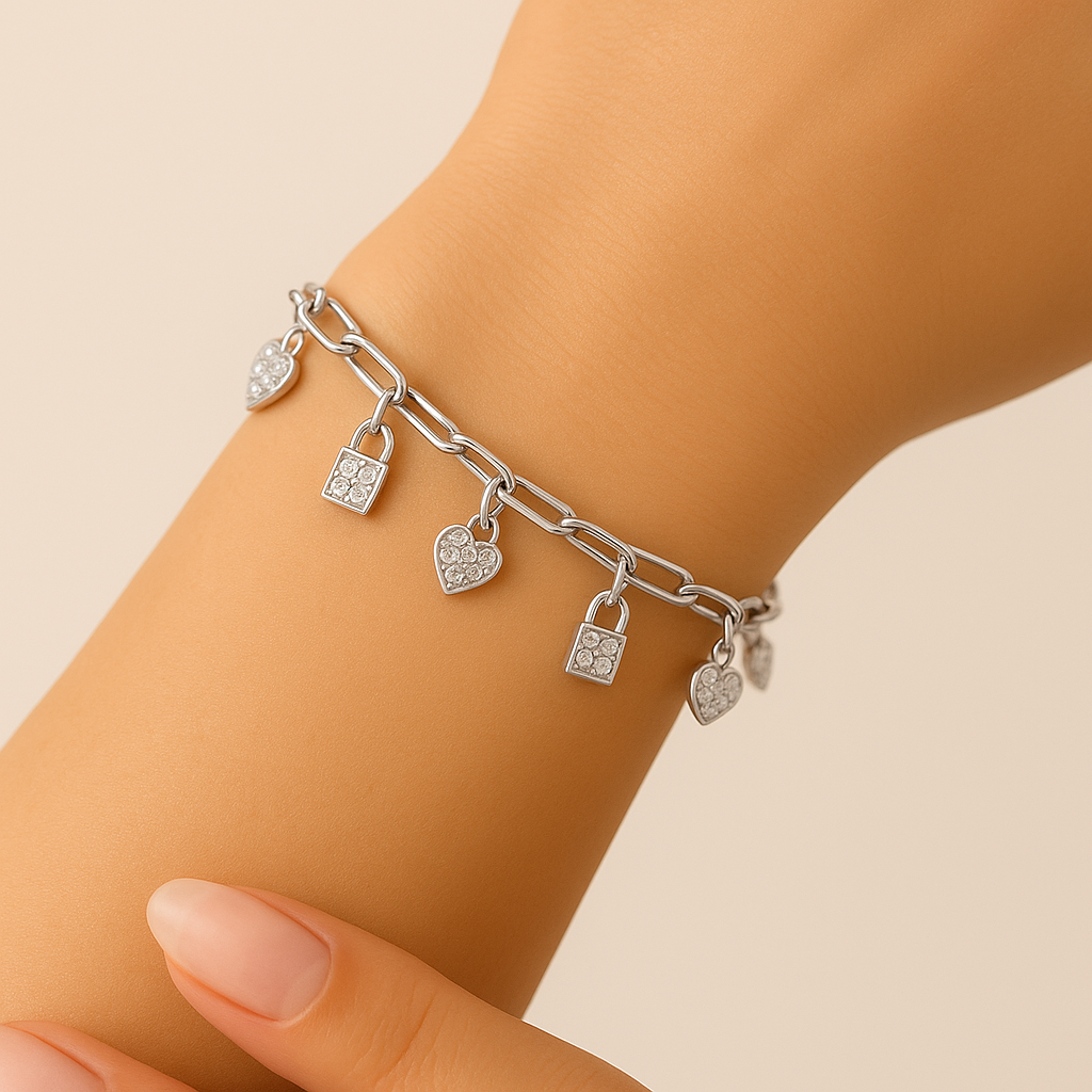 Lock & Love Charm Bracelet