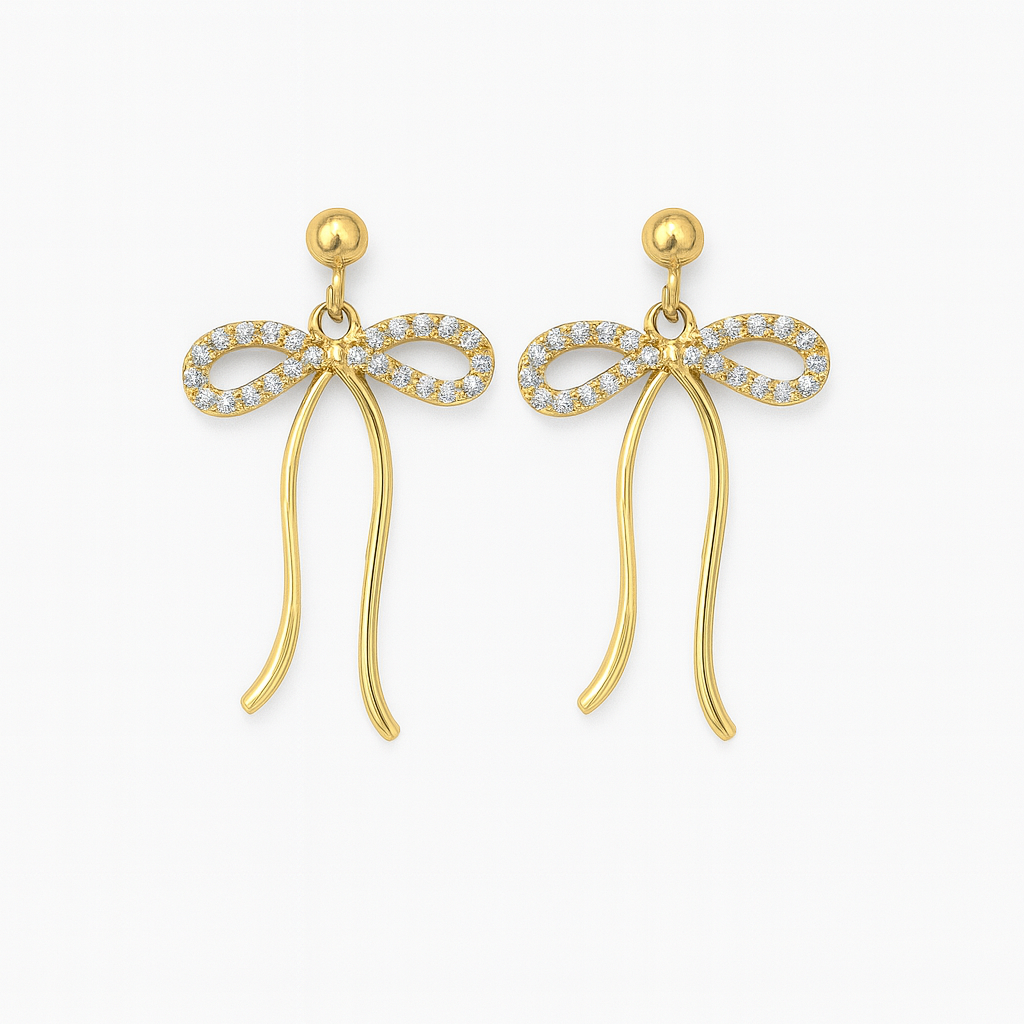 Dainty Bow Drop Earrings