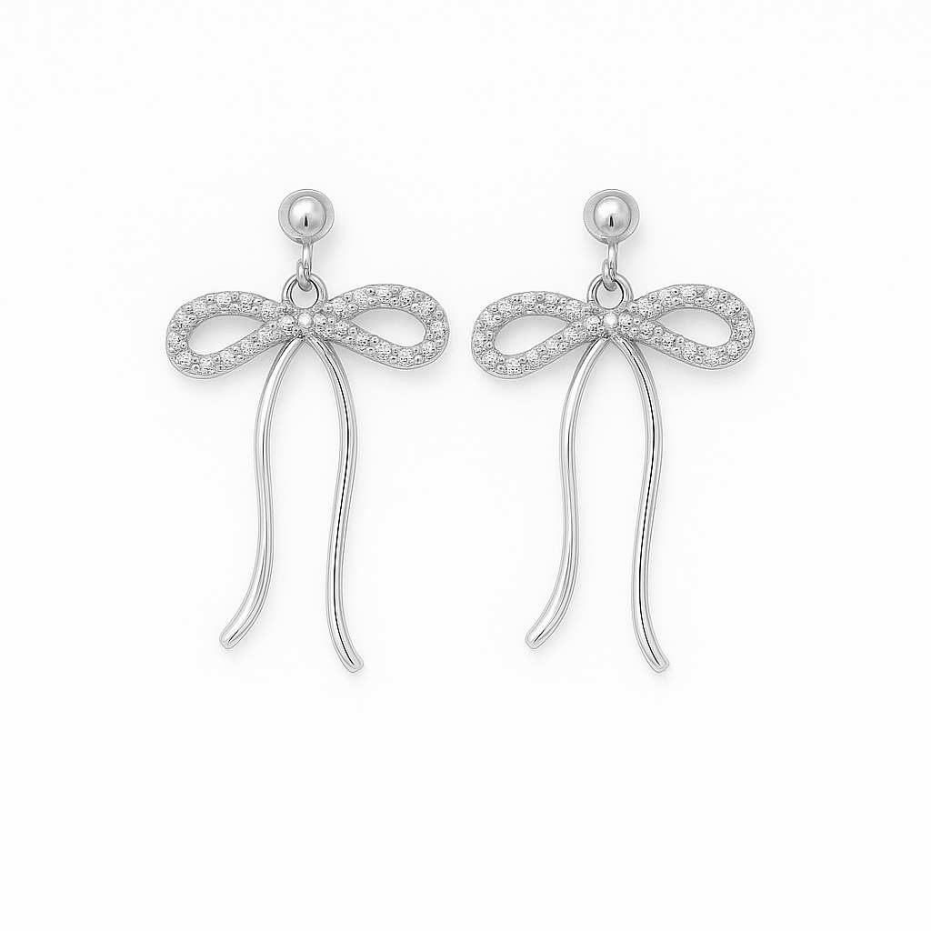 Dainty Bow Drop Earrings
