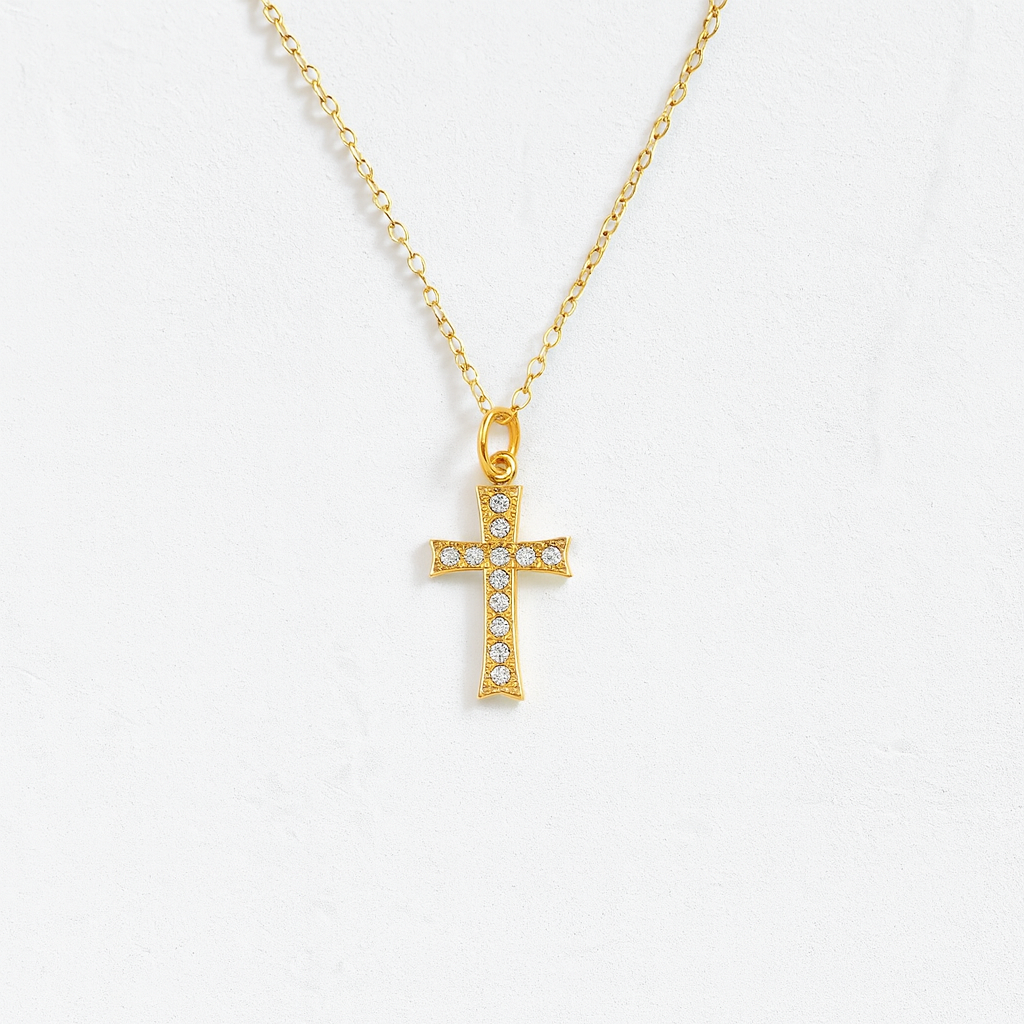 Faith CZ Cross Necklace