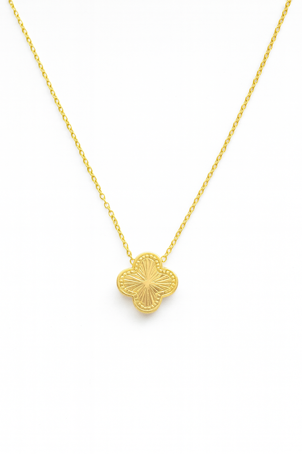 Golden Soleil Clover Necklace