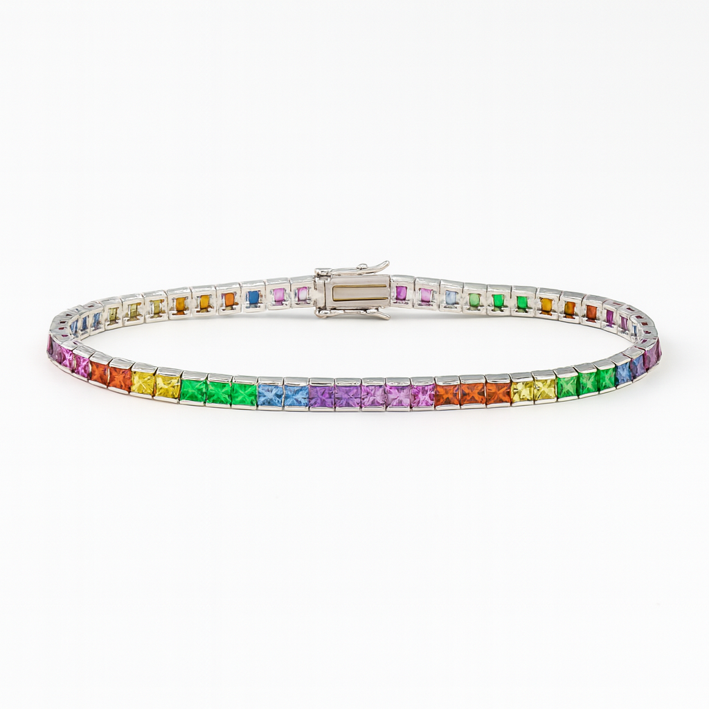 Prism Luxe Rainbow Tennis Bracelet