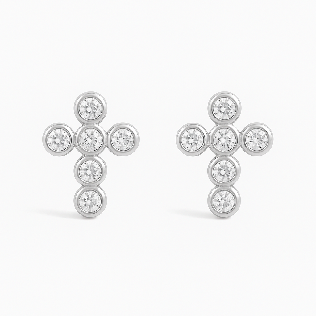 Sacred Spark Cross Studs