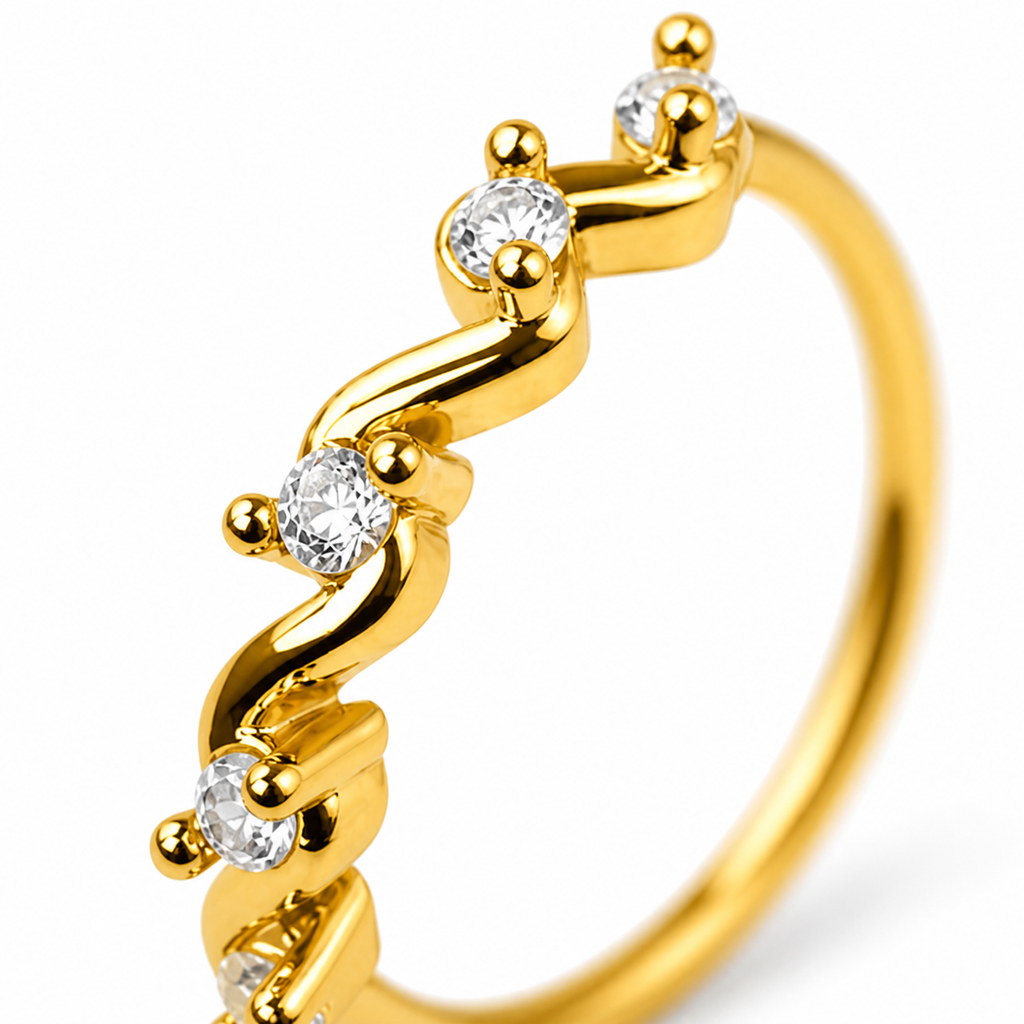 Twisted Luxe Crystal Nose Ring – Hoop (20G)