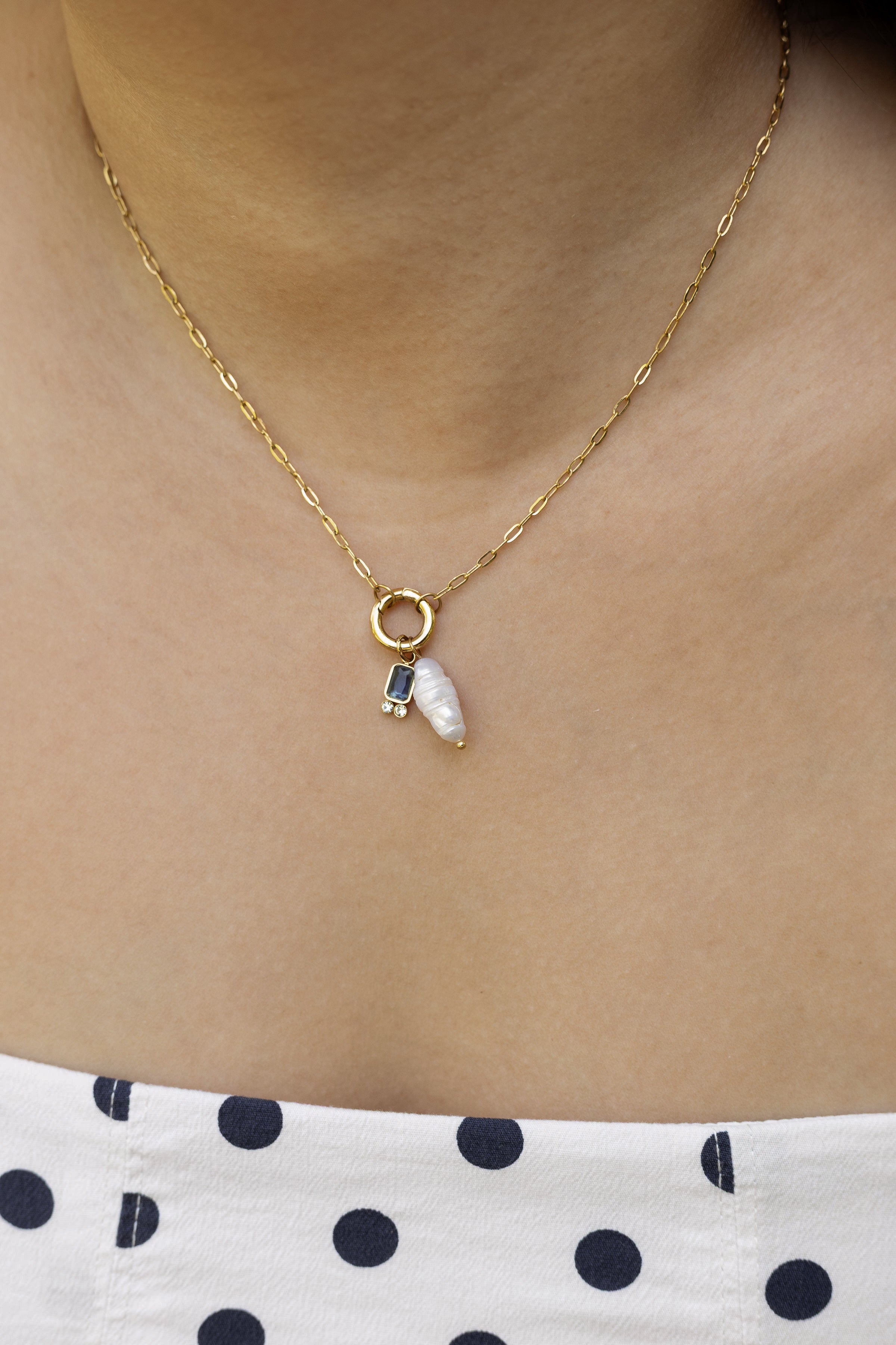 Luna Pearl Birthstone Necklace