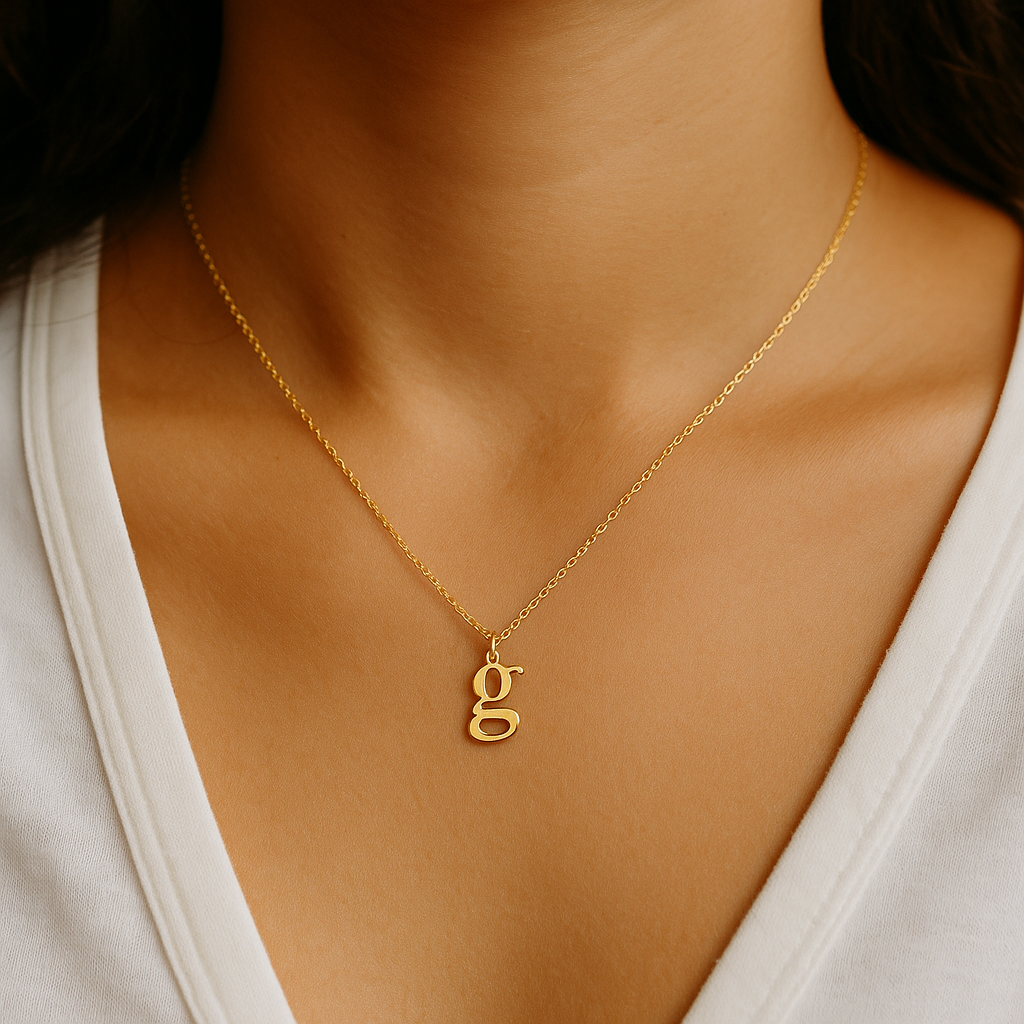 14k Signature Letter Necklace
