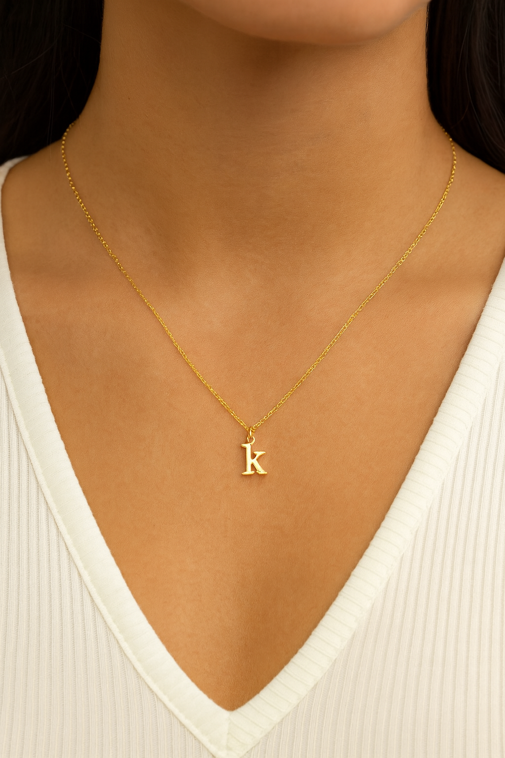 14k Signature Letter Necklace