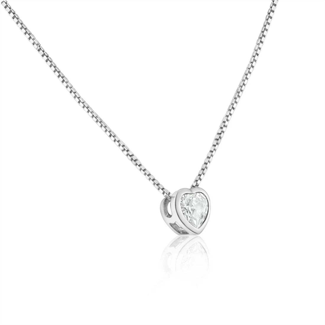 Heart Glow Bezel Necklace