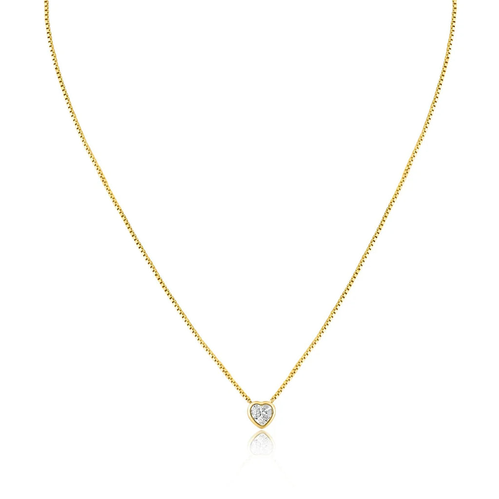 Heart Glow Bezel Necklace