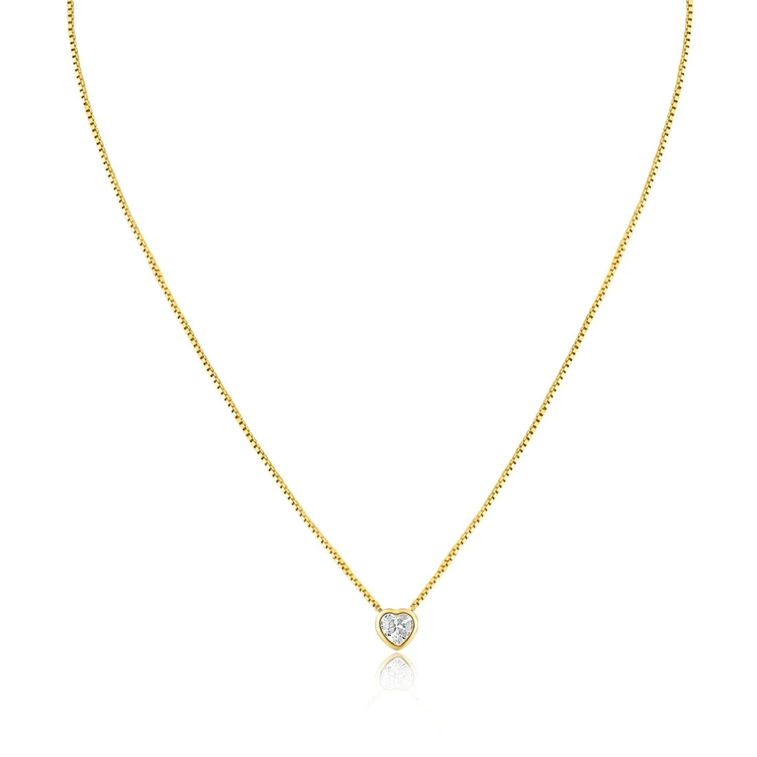 Heart Glow Bezel Necklace