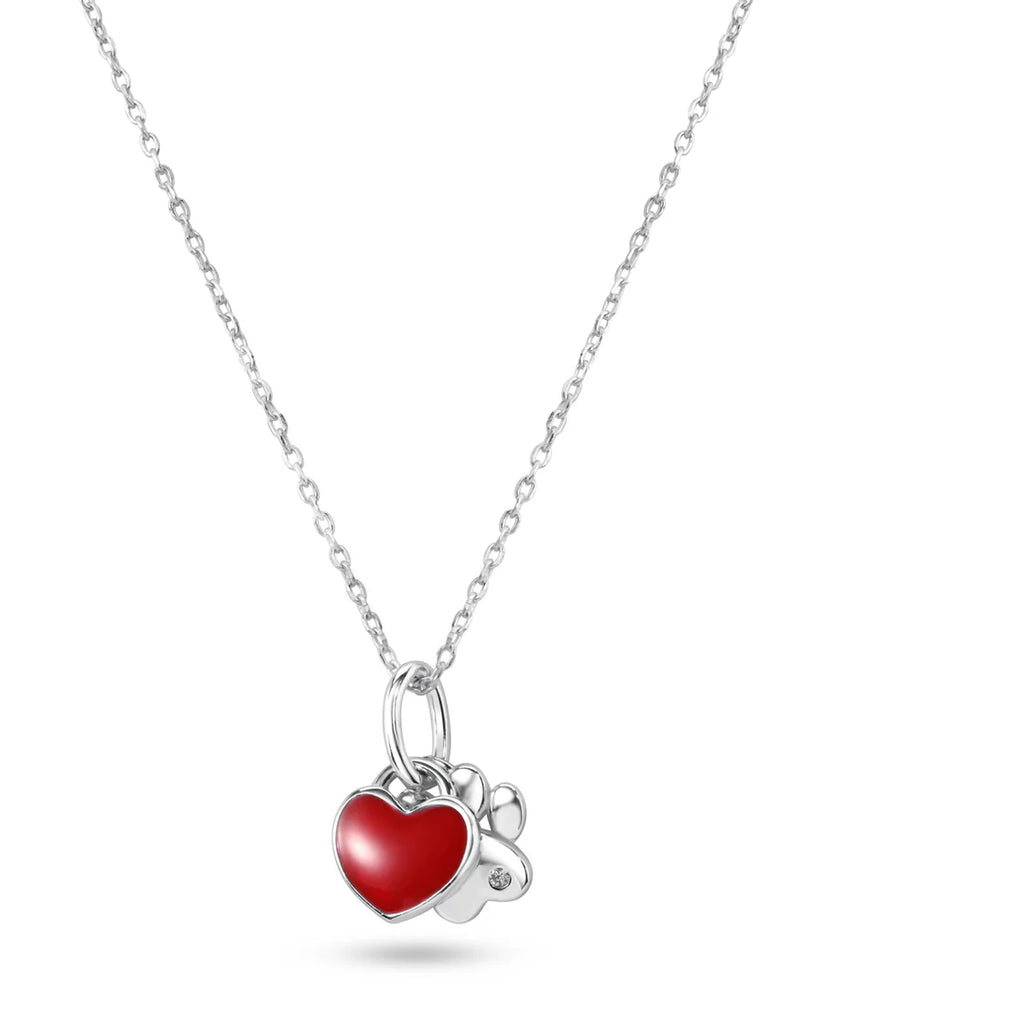 Paw + Heart Duo Necklace