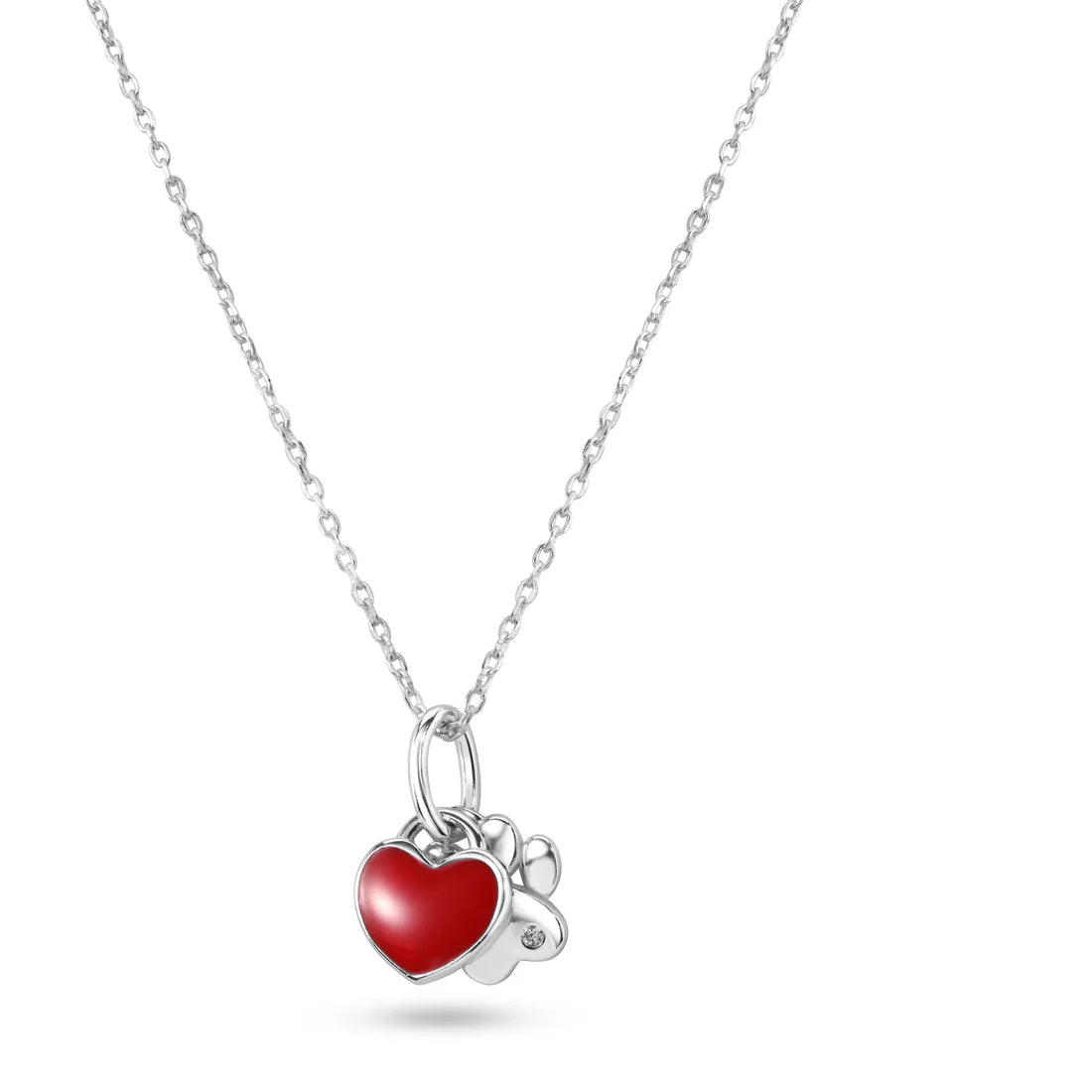 Paw + Heart Duo Necklace
