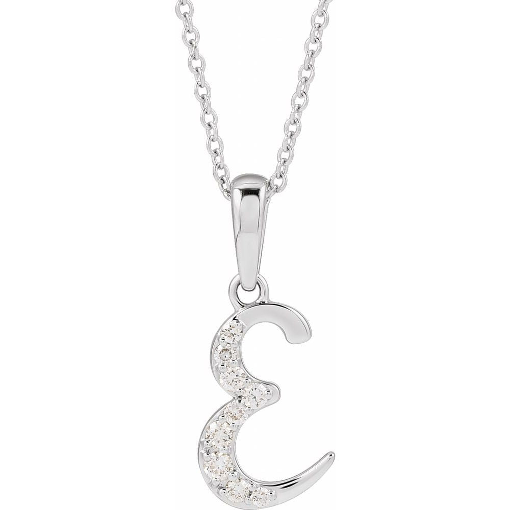 14k Cursive Glow Initial Necklace