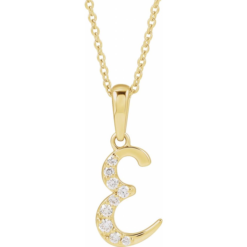 14k Cursive Glow Initial Necklace
