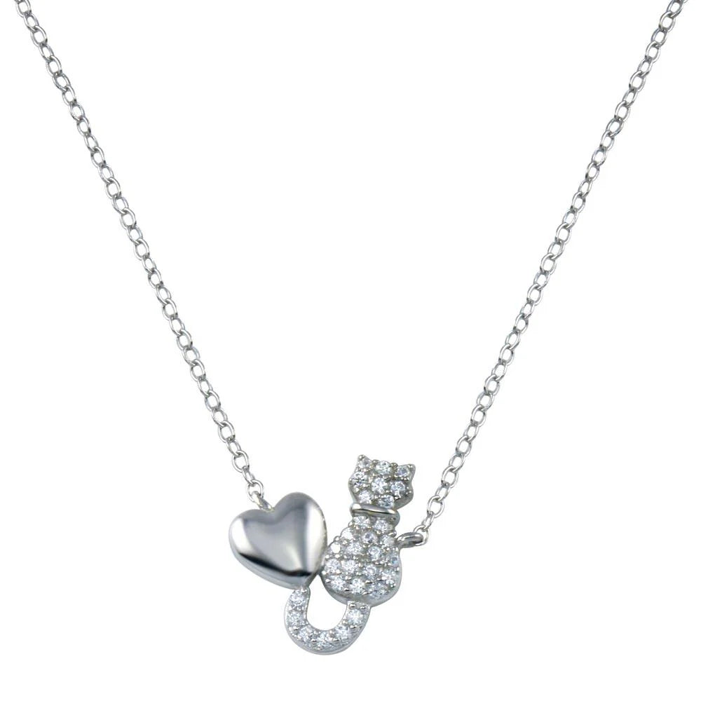 Purr + Heart Necklace