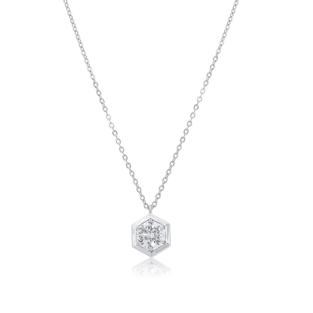 Hexa Radiant Moissanite Necklace