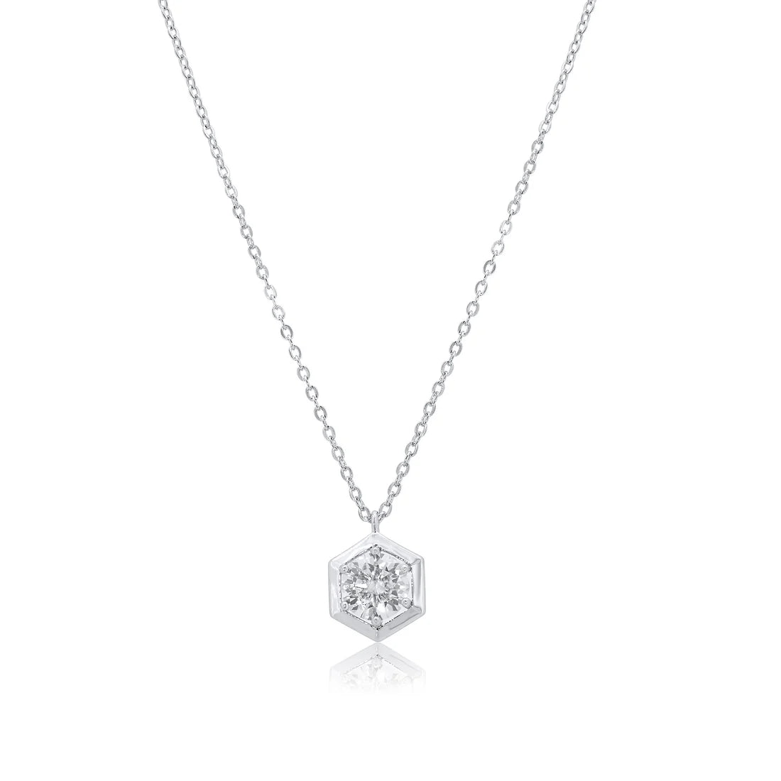 Hexa Radiant Moissanite Necklace