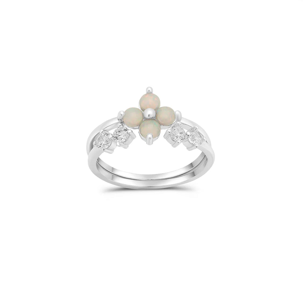 Opal Bloom Stacking Ring