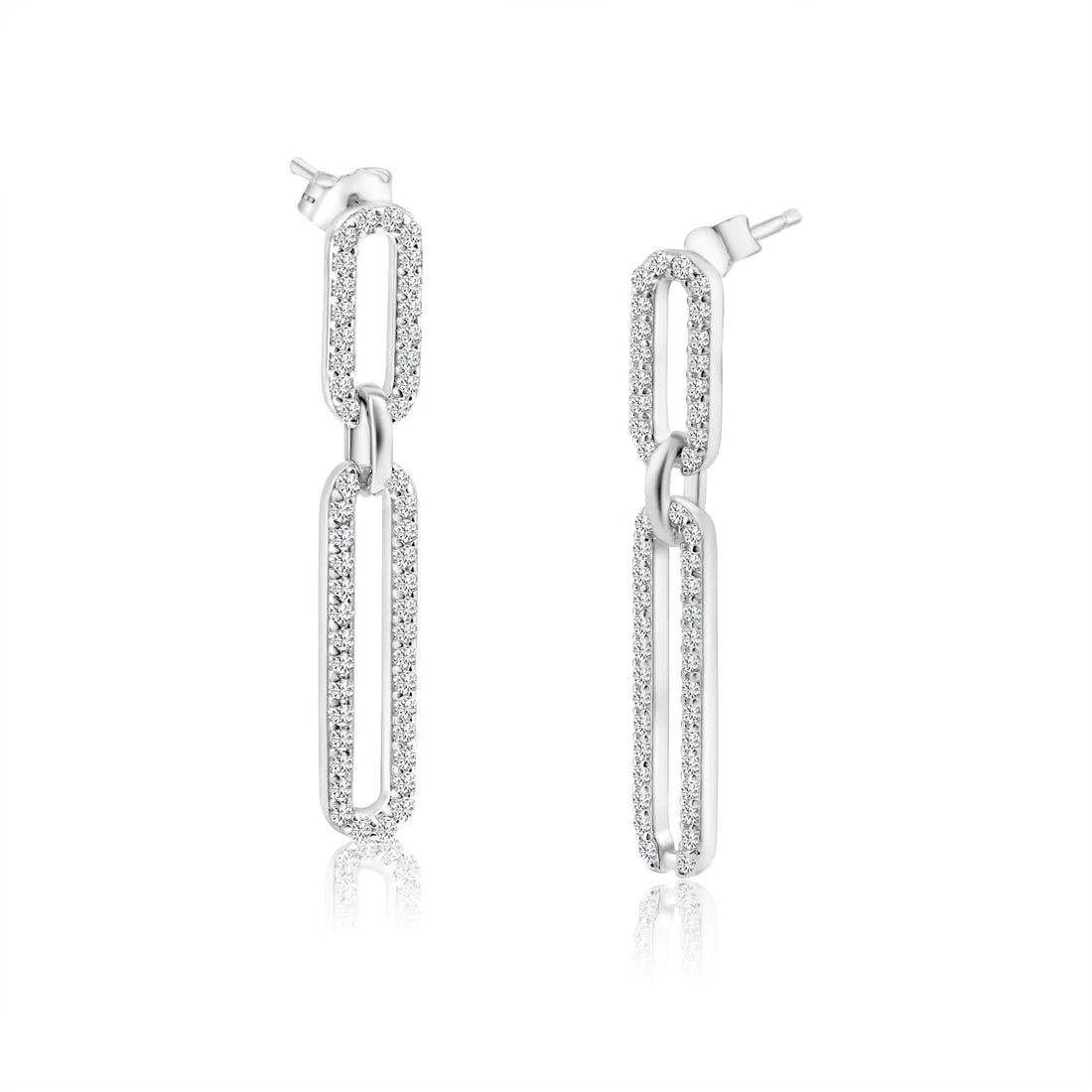 Linked Radiance Drop Earrings