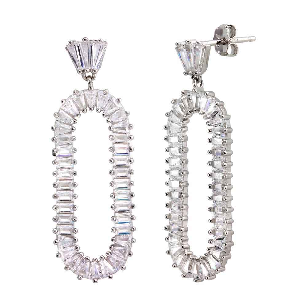 Crystal Mirage Oval Drop Earrings