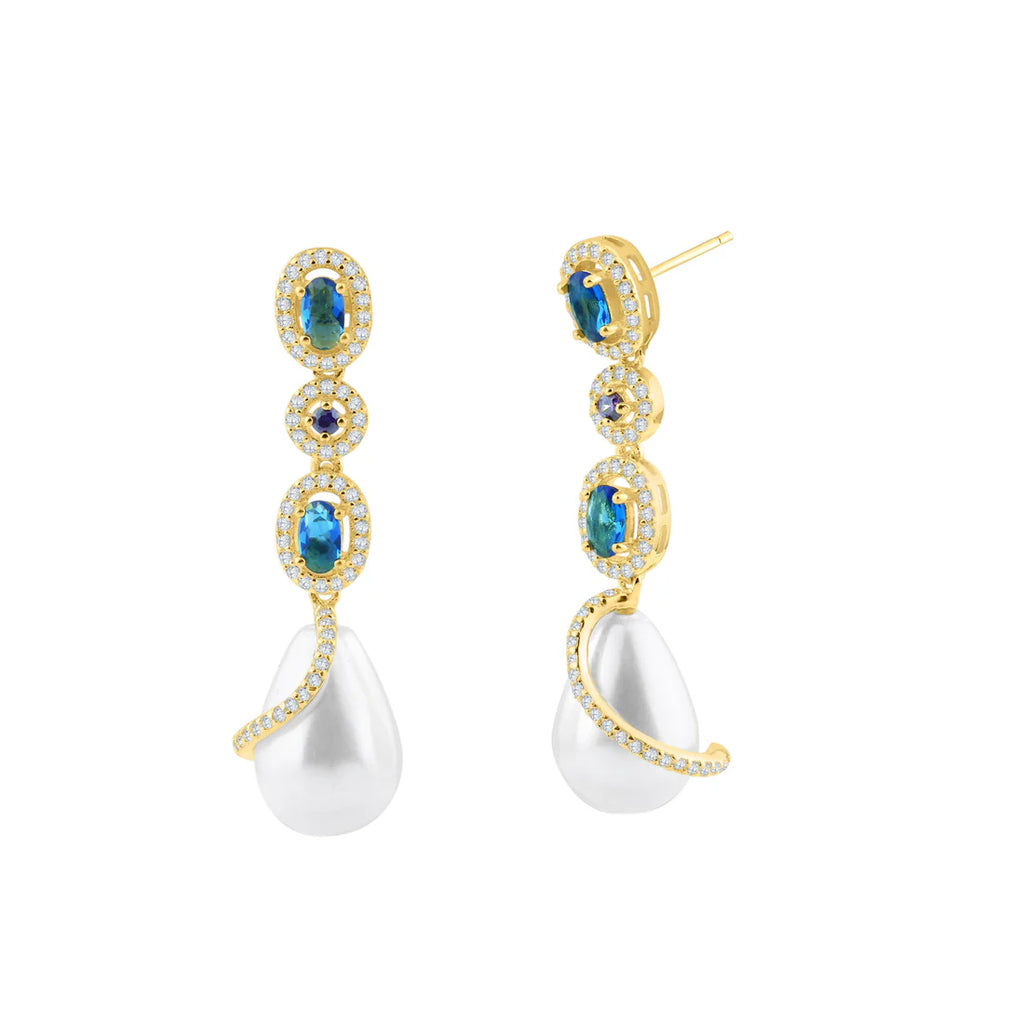 Enchanted Azure Pearl Drops