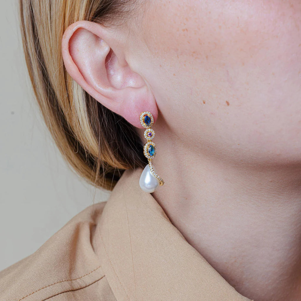 Enchanted Azure Pearl Drops