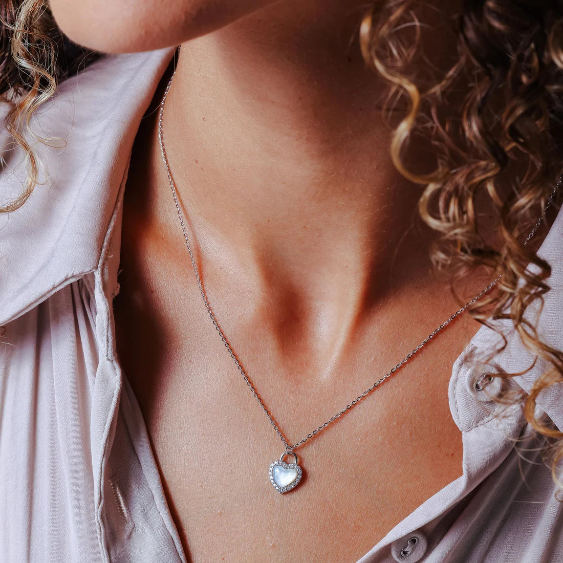Mother Of Pearl Love Necklace