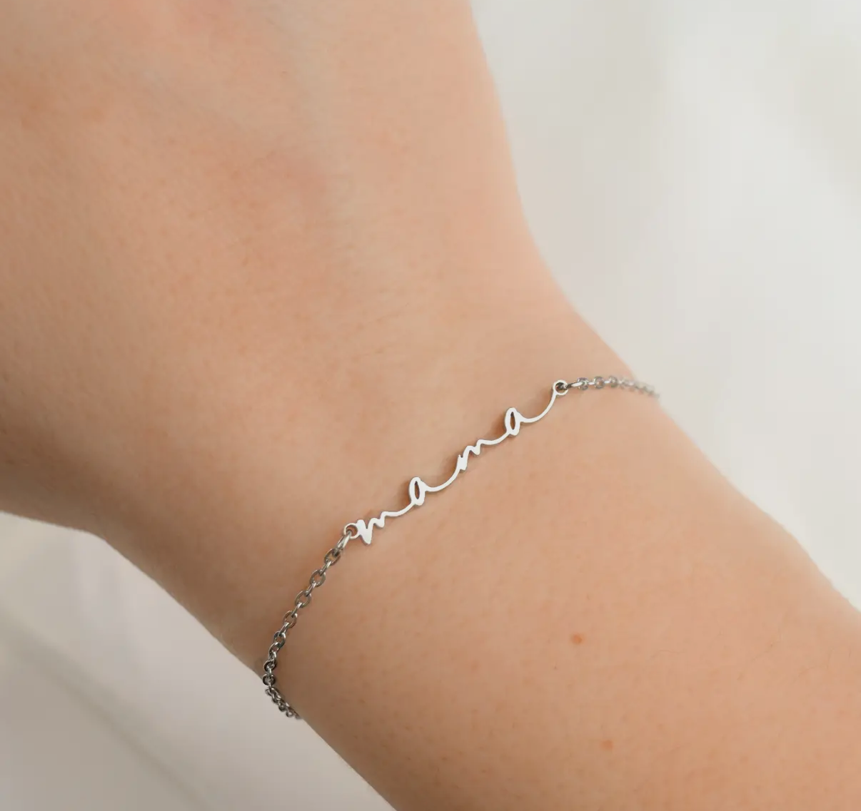 Mama Script Bracelet