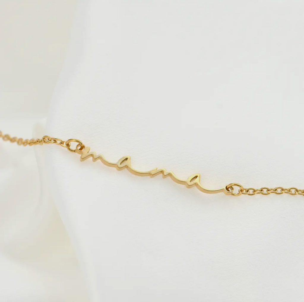 Mama Script Bracelet