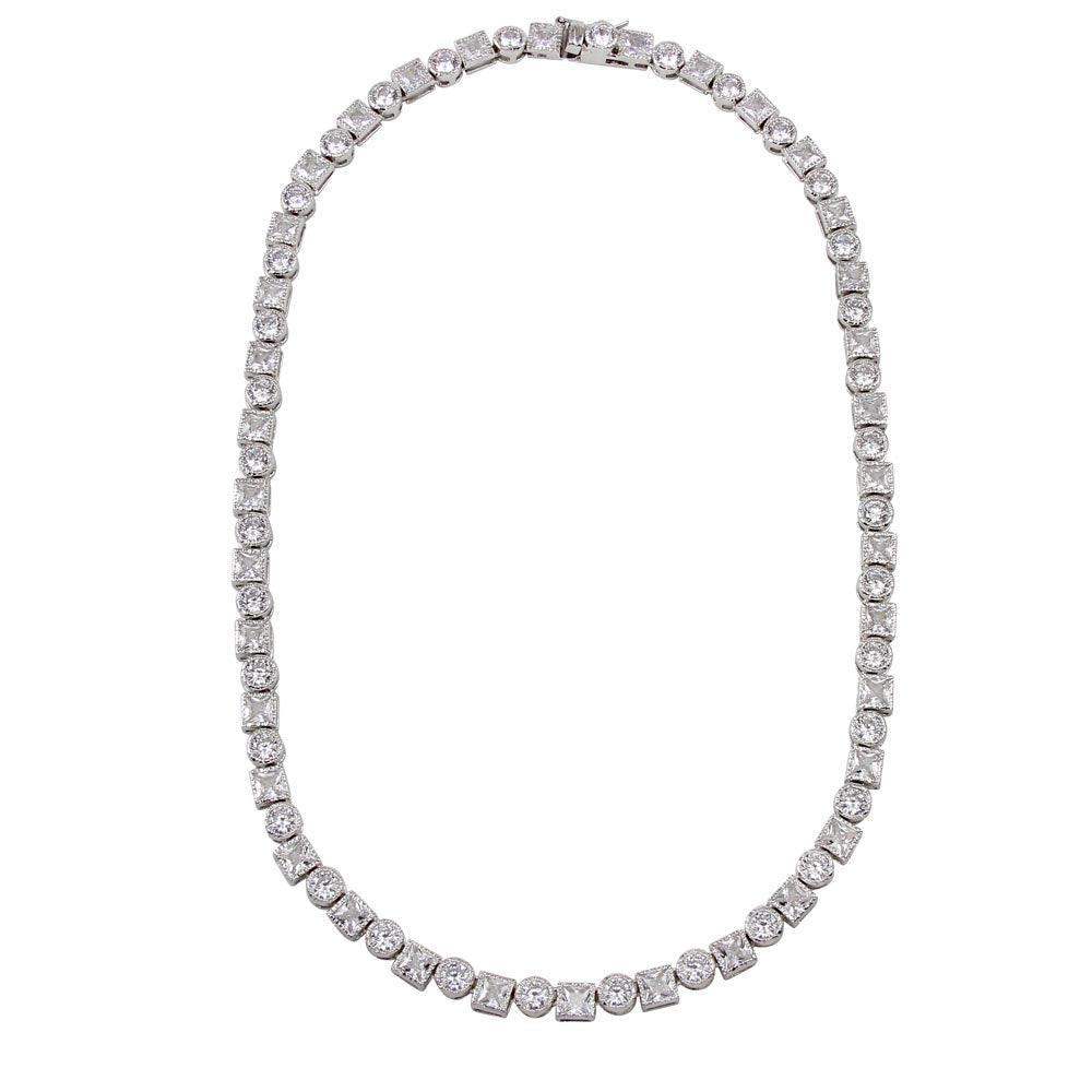 Dual Radiance Tennis Necklace