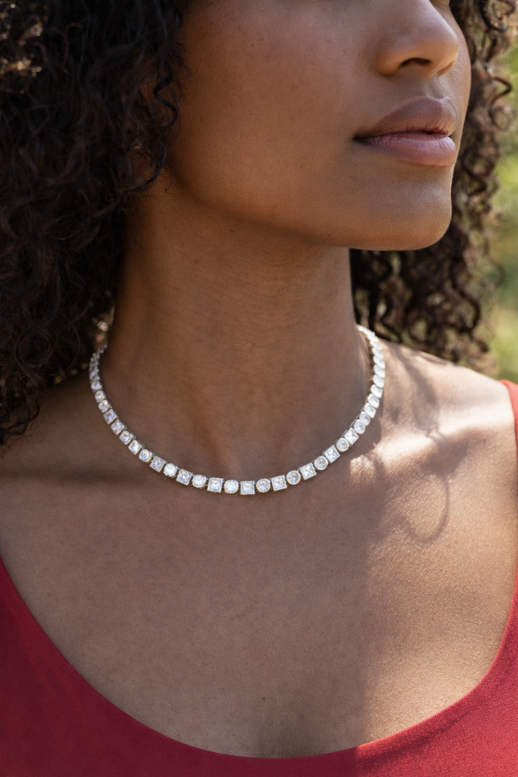 Dual Radiance Tennis Necklace