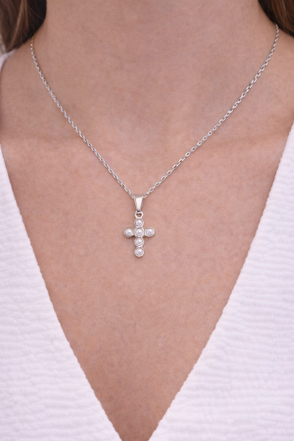 Pearl Cross Necklace
