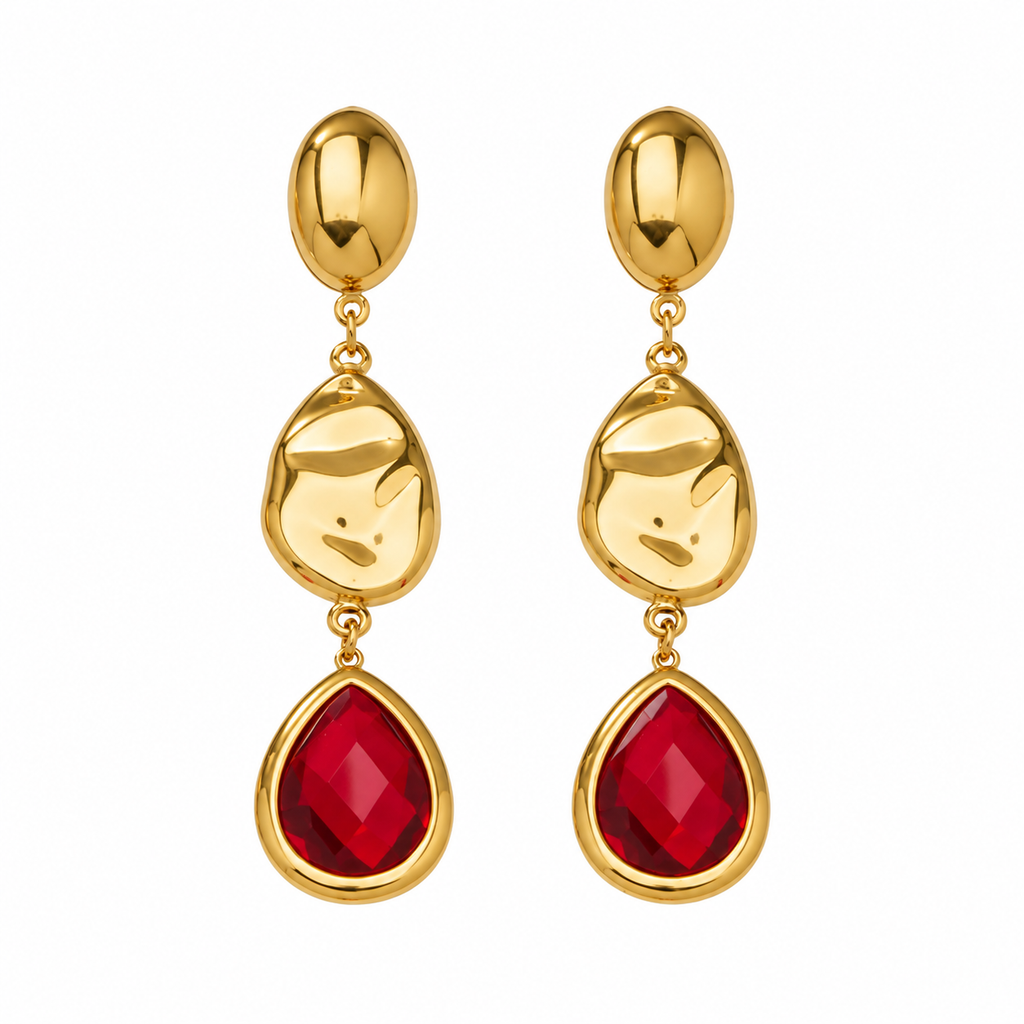 Ruby Drop Earrings