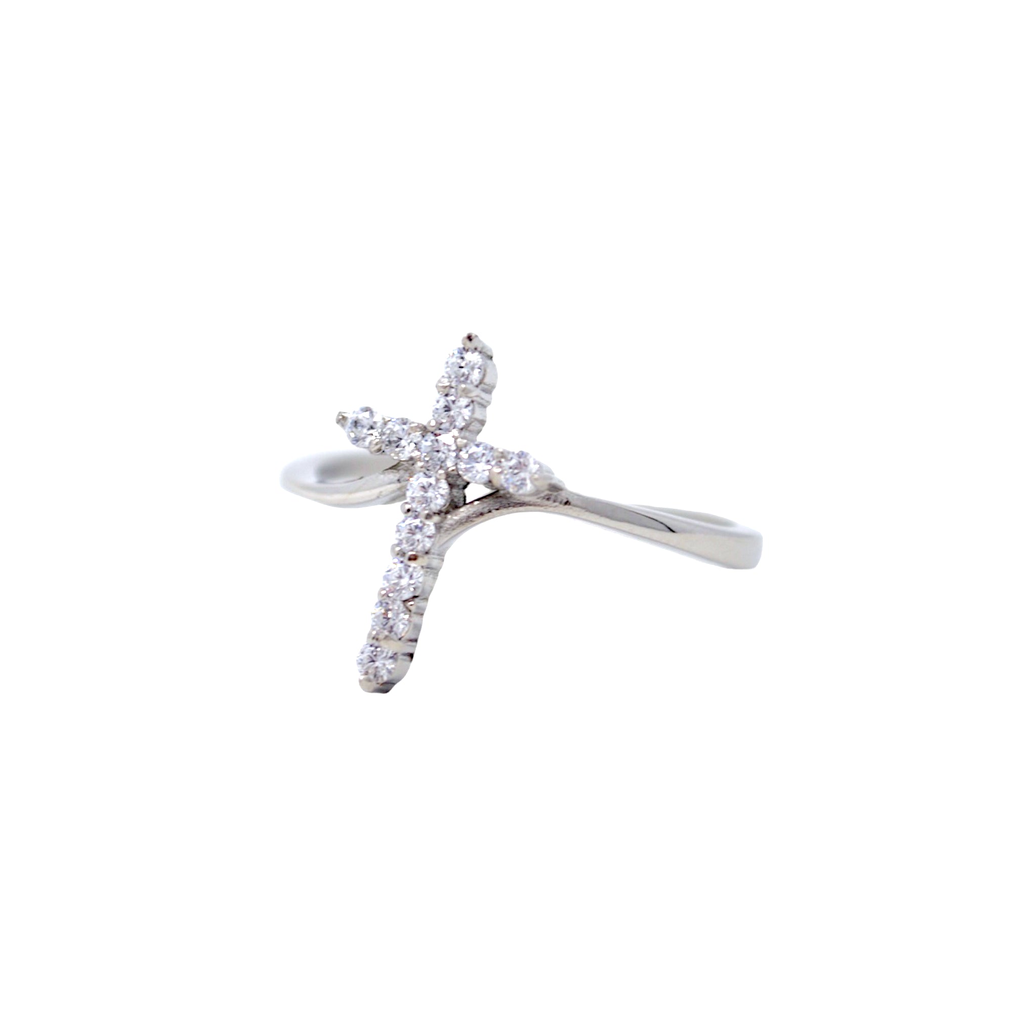 Radiant Faith CZ Cross Ring image 0